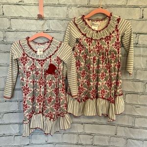 TWO dresses, twin girls, perfect for Valentine’s Day! Size 5